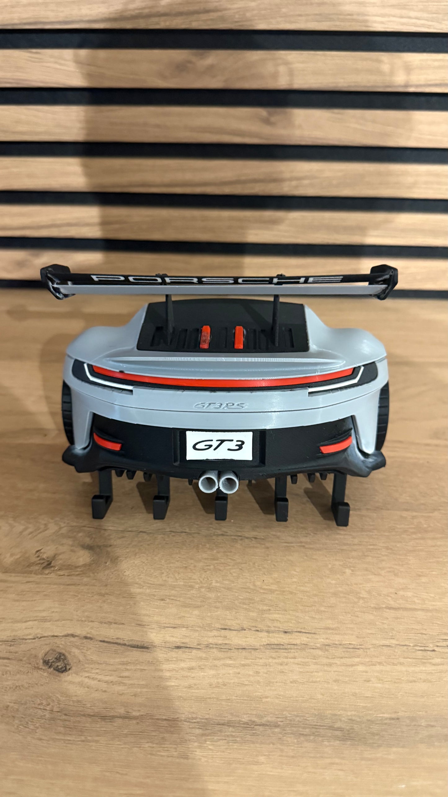 Support mural pour clés Porsche GT3 RS – Décoration automobile imprimée en 3D
